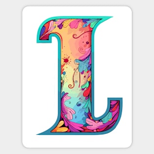 letter I cartoon art v2 Magnet